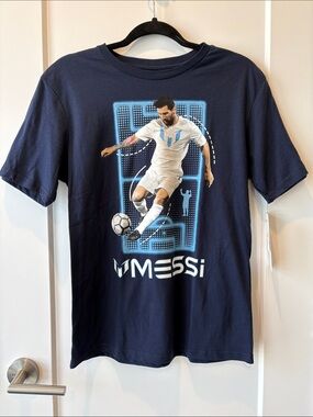 Lionel Messi Graphic Soccer Tee - Navy Blue